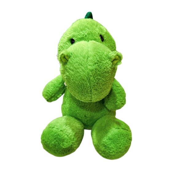 Animal Adventure Green Dinosaur Plush Stuffed Animal Toy Corduroy Scales 11 Inch - Picture 1 of 9